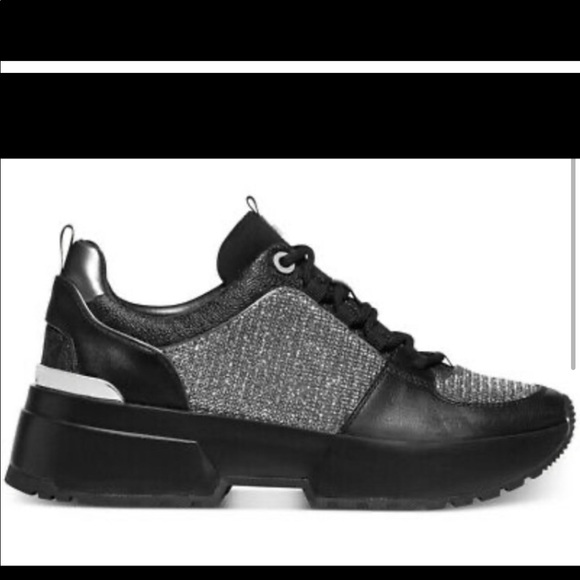 Michael Kors Shoes - Michael Michael Kors Cosmo Trainer Sneakers - Black/ Silver 9